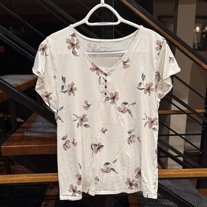 Cottage Core Floral V-Neck with Stud detail